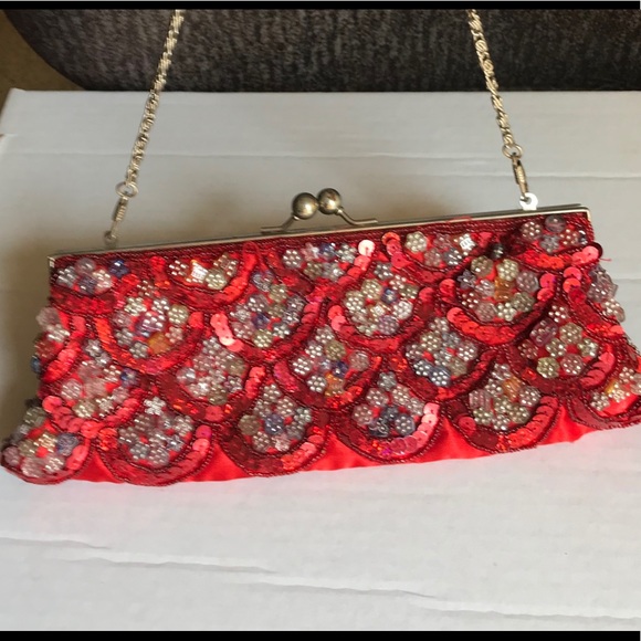 Vintage Handbags - VTG Bead and Sequin Handbag